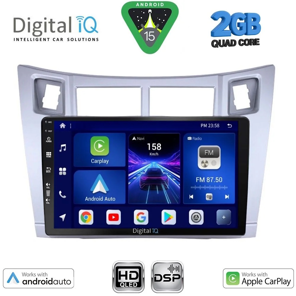 Φωτογραφία προϊόντος: DIGITAL IQ BXC 3736SL_CPAA (9inc) MULTIMEDIA TABLET for TOYOTA YARIS mod. 2006-2011 (SILVER)