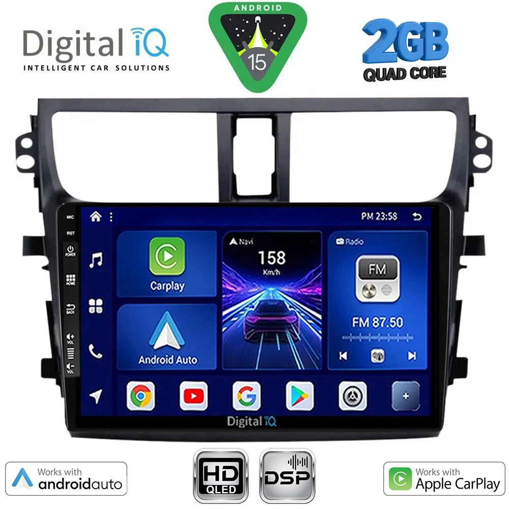 Φωτογραφία προϊόντος: DIGITAL IQ BXC 3674_CPAA (9inc) MULTIMEDIA TABLET for SUZUKI CELERIO mod. 2015-2021