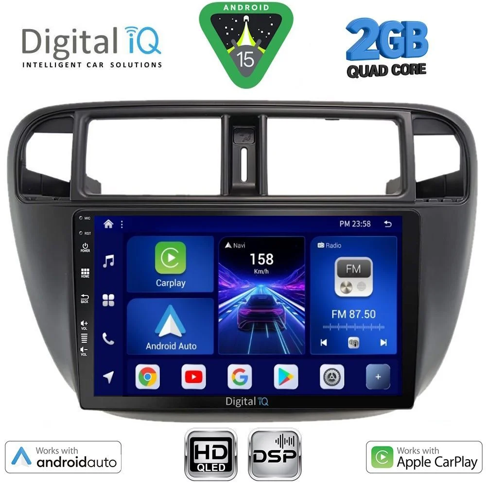 Φωτογραφία προϊόντος: DIGITAL IQ BXC 3186_CPAA A/C (9inc) MULTIMEDIA TABLET for HONDA CIVIC mod. 1995-2001