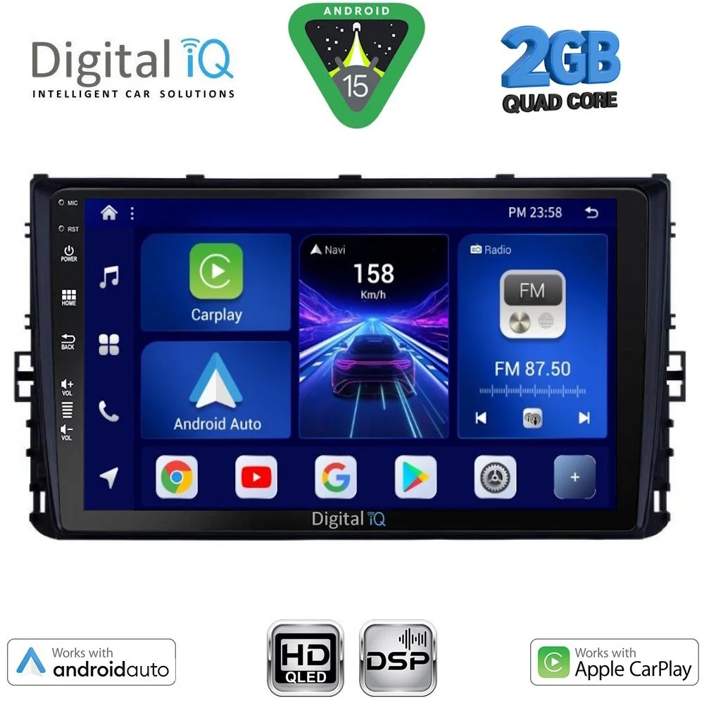 Φωτογραφία προϊόντος: DIGITAL IQ BXC 3758_CPAA (9inc) MULTIMEDIA TABLET for VW POLO – TROC – TCROSS mod. 2017-2026