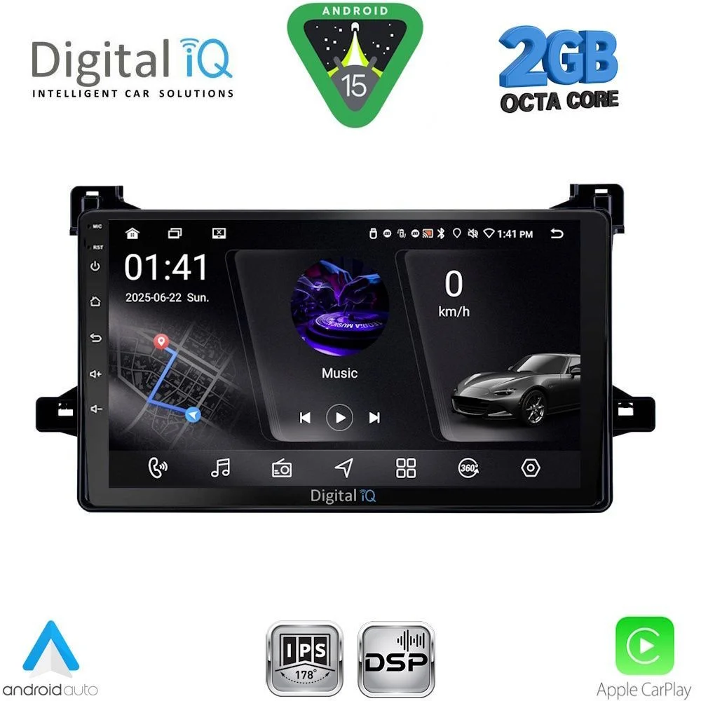 Φωτογραφία προϊόντος: DIGITAL IQ RSF 4727_CPA (9inc) MULTIMEDIA TABLET for TOYOTA PRIUS mod. 2016-2020