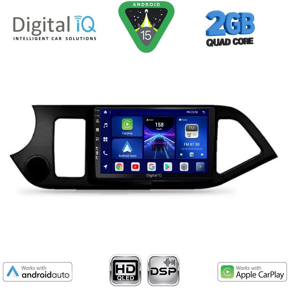 Φωτογραφία προϊόντος: DIGITAL IQ BXC 3308_CPAA (9inc) MULTIMEDIA TABLET for KIA PICANTO mod. 2011-2017