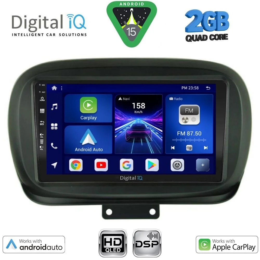Φωτογραφία προϊόντος: DIGITAL IQ BXC 3134_CPAA (9inc) MULTIMEDIA TABLET for FIAT 500X mod. 2014-2022