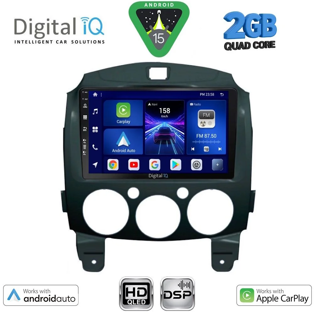 Φωτογραφία προϊόντος: DIGITAL IQ BXC 3361_CPAA (9inc) MULTIMEDIA TABLET for MAZDA 2 mod. 2007-2014