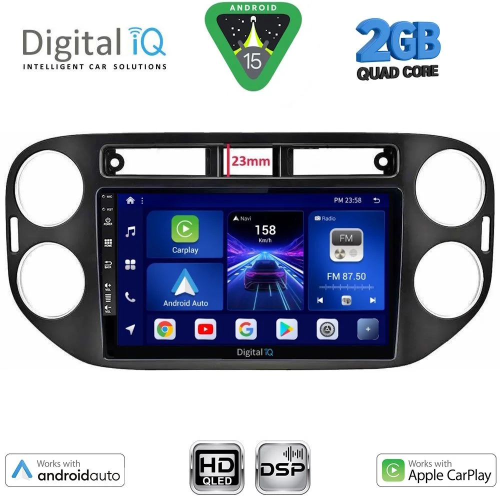Φωτογραφία προϊόντος: DIGITAL IQ BXC 3760BL_CPAA (9inc) MULTIMEDIA TABLET for VW TIGUAN mod. 2011-2016 (BLACK)