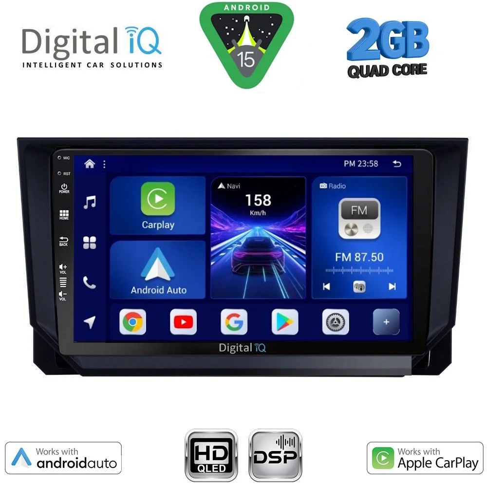 Φωτογραφία προϊόντος: DIGITAL IQ BXC 3573_CPAA (9inc) MULTIMEDIA TABLET for SEAT ARONA - IBIZA mod. 2018-2026