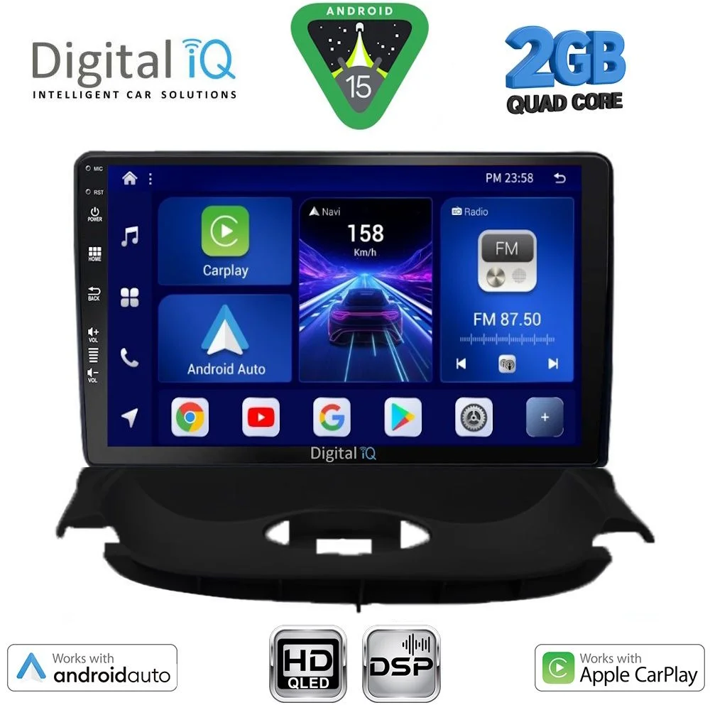 Φωτογραφία προϊόντος: DIGITAL IQ BXC 3505_CPAA (9inc) MULTIMEDIA TABLET for PEUGEOT 206 mod. 1998-2006