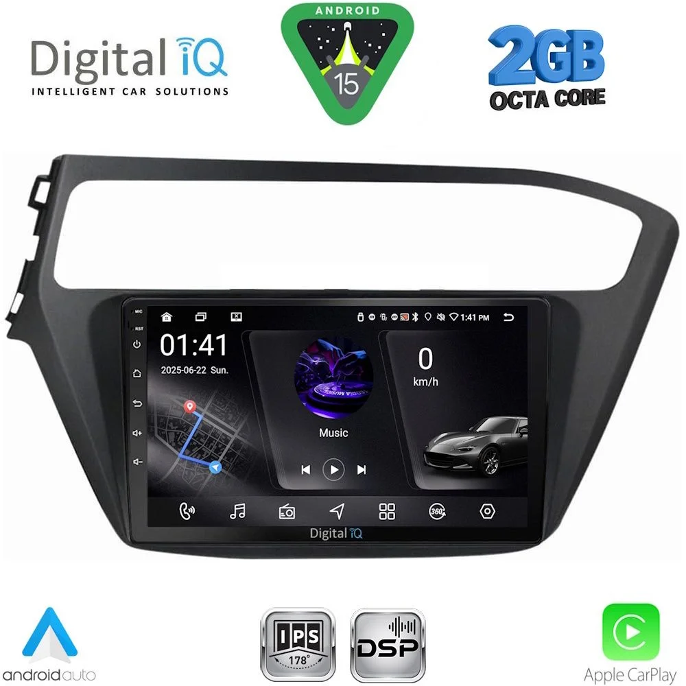 Φωτογραφία προϊόντος: DIGITAL IQ RSF 4230_CPA (9inc) MULTIMEDIA TABLET for HYUNDAI i20 mod. 2018-2021