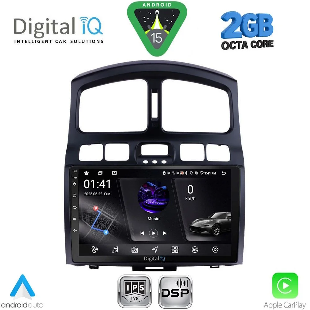 Φωτογραφία προϊόντος: DIGITAL IQ RSF 4236_CPA (9inc) MULTIMEDIA TABLET for HYUNDAI SANTA FE mod. 2003-2006