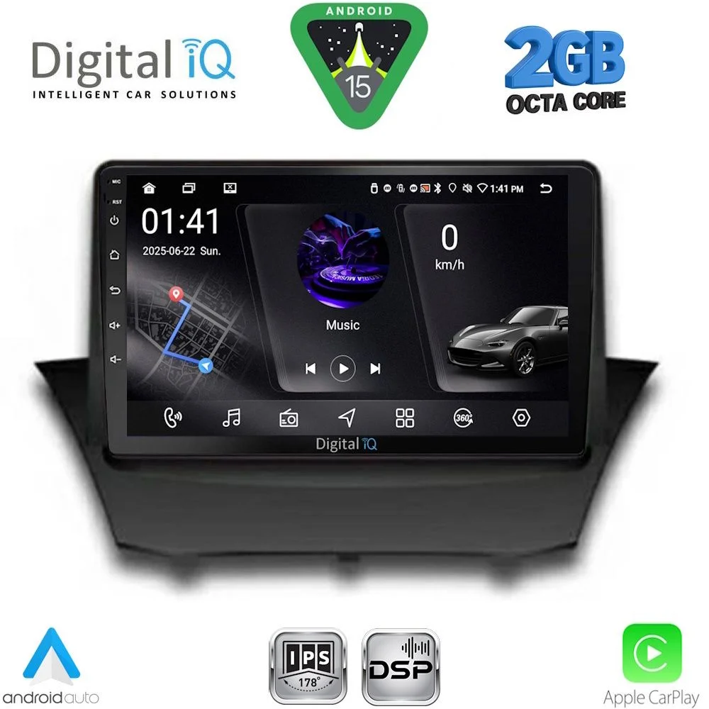 Φωτογραφία προϊόντος: DIGITAL IQ RSF 4154A_CPA (9inc) MULTIMEDIA TABLET for FORD FIESTA mod. 2008-2017