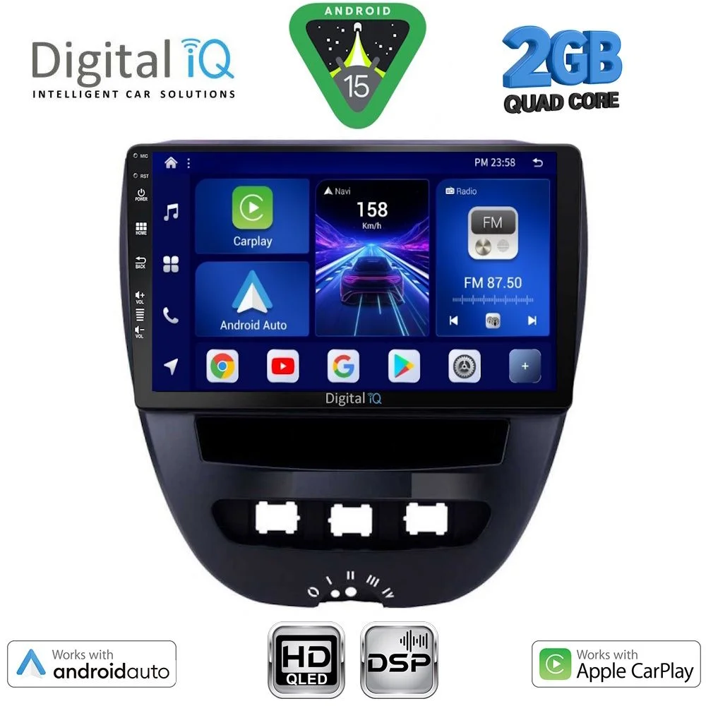 Φωτογραφία προϊόντος: DIGITAL IQ BXC 3707_CPAA (10inc) MULTIMEDIA TABLET for CITROEN C1-PEUGEOT 107-TOYOTA AYGO mod. 2005-2014