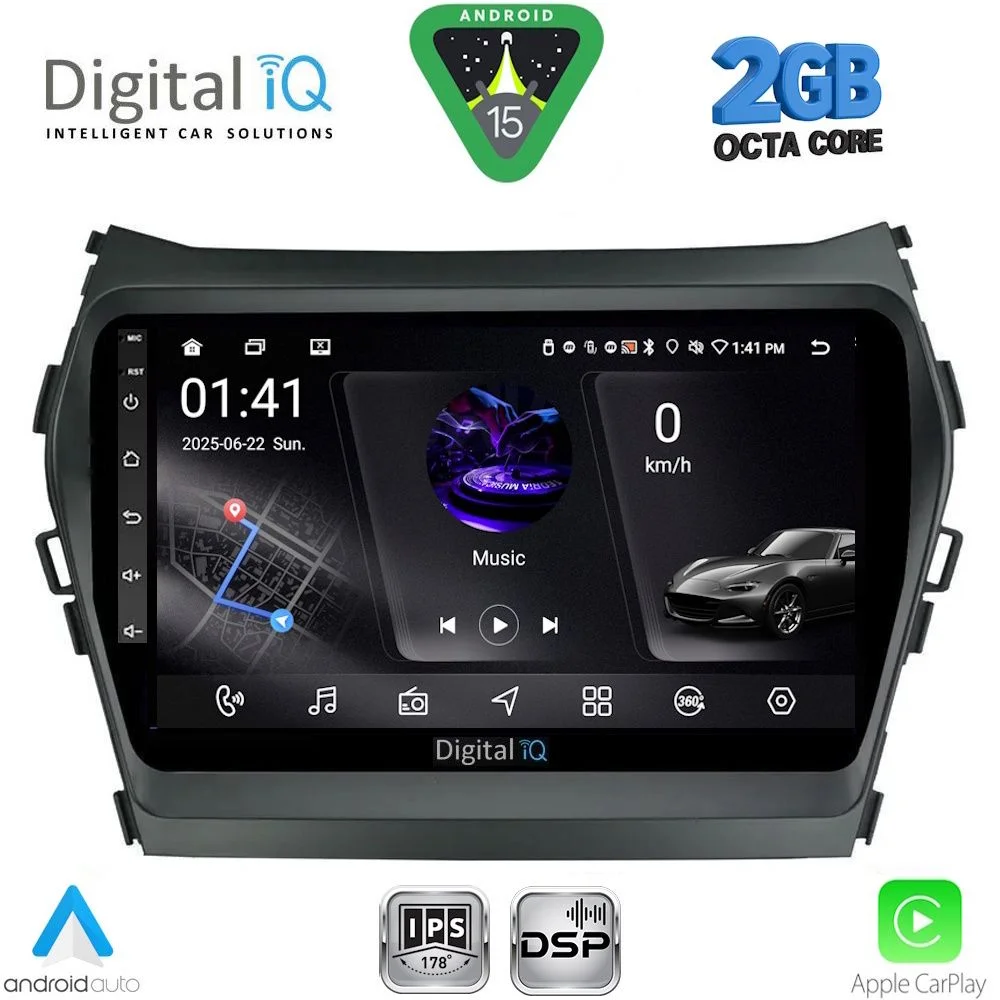 Φωτογραφία προϊόντος: DIGITAL IQ RSF 4238_CPA (9inc) MULTIMEDIA TABLET for HYUNDAI IX45 - SANTA FE mod. 2013-2017
