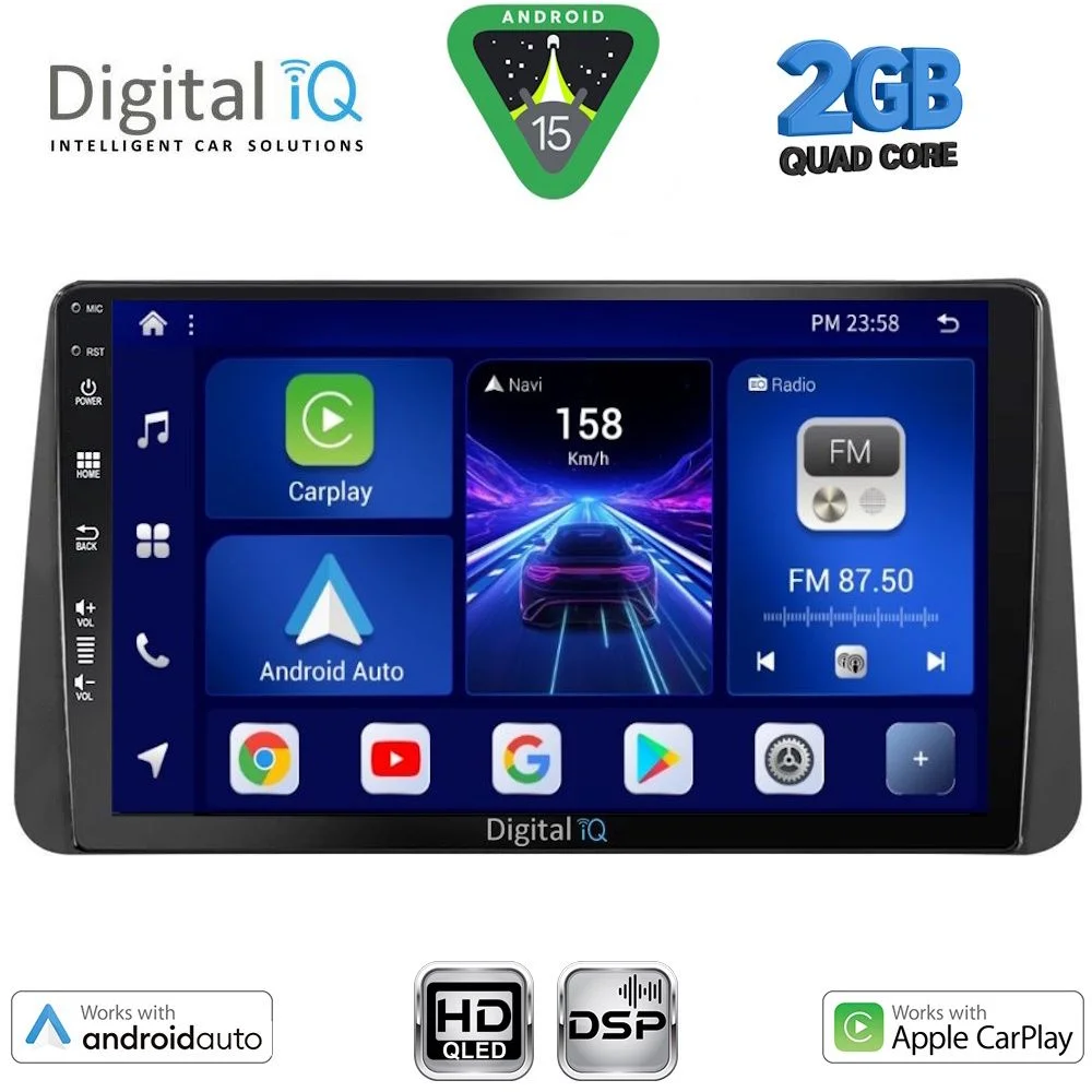 Φωτογραφία προϊόντος: DIGITAL IQ BXC 3149_CPAA DASH (9inc) MULTIMEDIA TABLET for FIAT TIPO mod. 2018-2023
