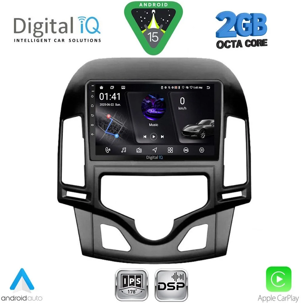 Φωτογραφία προϊόντος: DIGITAL IQ RSF 4231_CPA CLIMA (9inc) MULTIMEDIA TABLET for HYUNDAI i30 mod. 2007-2012