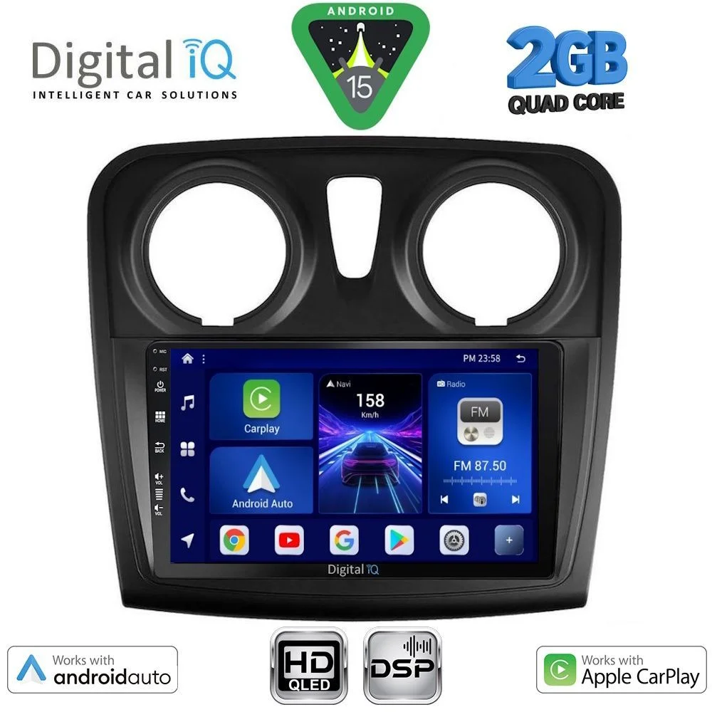 Φωτογραφία προϊόντος: DIGITAL IQ BXC 3108_CPAA (9inc) MULTIMEDIA TABLET for DACIA LOGAN – SANDERO mod. 2012-2019