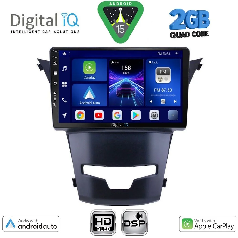 Φωτογραφία προϊόντος: DIGITAL IQ BXC 3653_CPAA (9inc) MULTIMEDIA TABLET for SSANGYONG KORANDO mod. 2014-2019