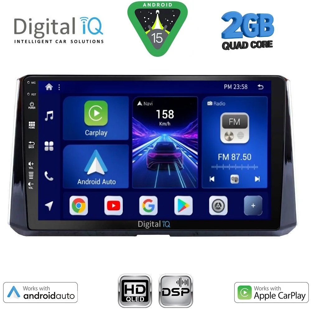 Φωτογραφία προϊόντος: DIGITAL IQ BXC 3716_CPAA (10inc) MULTIMEDIA TABLET for TOYOTA COROLLA mod. 2019-2026