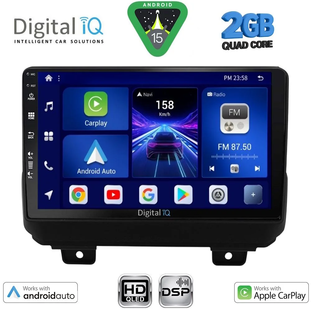 Φωτογραφία προϊόντος: DIGITAL IQ BXC 3298_CPAA (9inc) MULTIMEDIA TABLET for JEEP WRANGLER mod. 2018-2026
