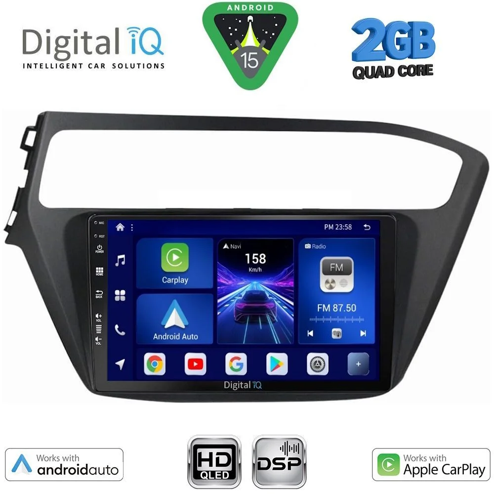 Φωτογραφία προϊόντος: DIGITAL IQ BXC 3230_CPAA (9inc) MULTIMEDIA TABLET for HYUNDAI i20 mod. 2018-2021