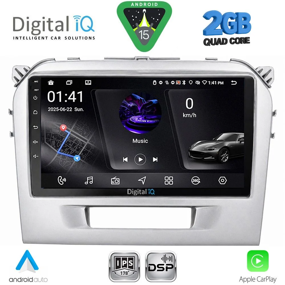 Φωτογραφία προϊόντος: DIGITAL IQ RSF 4697SL_CPA (9inc) MULTIMEDIA TABLET for SUZUKI VITARA mod. 2016-2026 (SILVER)