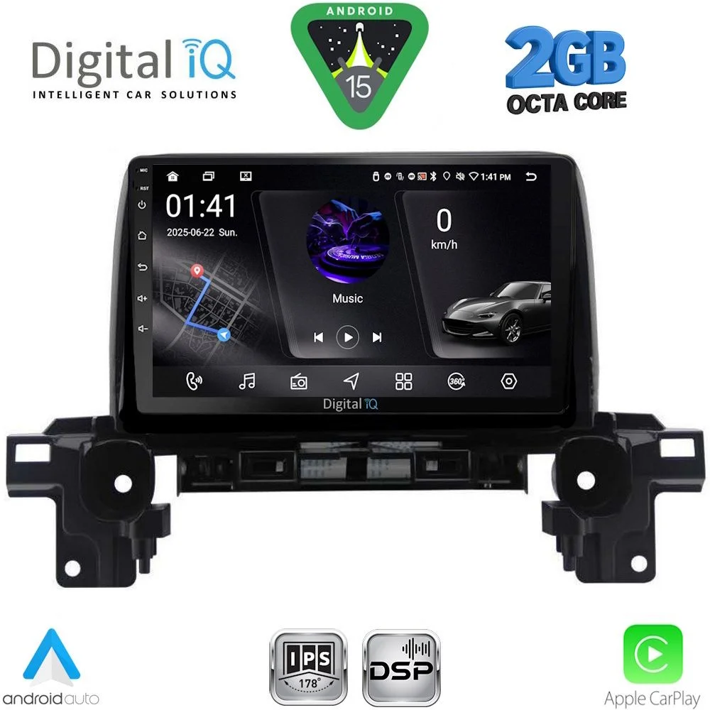 Φωτογραφία προϊόντος: DIGITAL IQ RSF 4381_CPA (9inc) MULTIMEDIA TABLET for MAZDA CX5 mod. 2017-2025