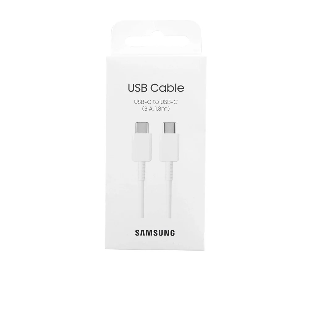 Φωτογραφία προϊόντος: Καλώδιο σύνδεσης Samsung EP-DX310JWEGEU USB-C σε USB-C Λευκό Original 3A 1.8m
