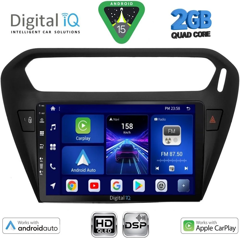 Φωτογραφία προϊόντος: DIGITAL IQ BXC 3511BL_CPAA (9inc) MULTIMEDIA TABLET for CITROEN ELYSEE – PEUGEOT 301 mod. 2013> (BLACK)