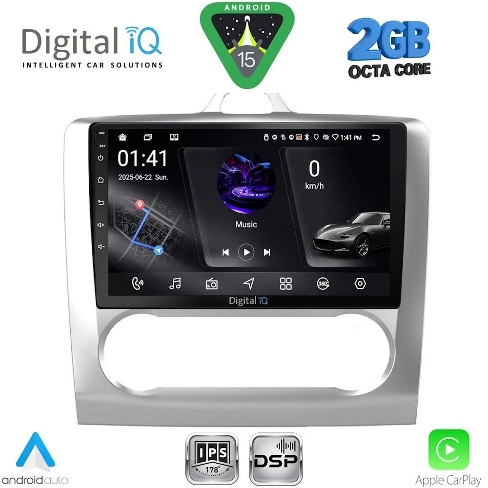 Φωτογραφία προϊόντος: DIGITAL IQ RSF 4156SL_CPA CLIMA (9inc) MULTIMEDIA TABLET for FORD FOCUS mod. 2005-2012 (SILVER)