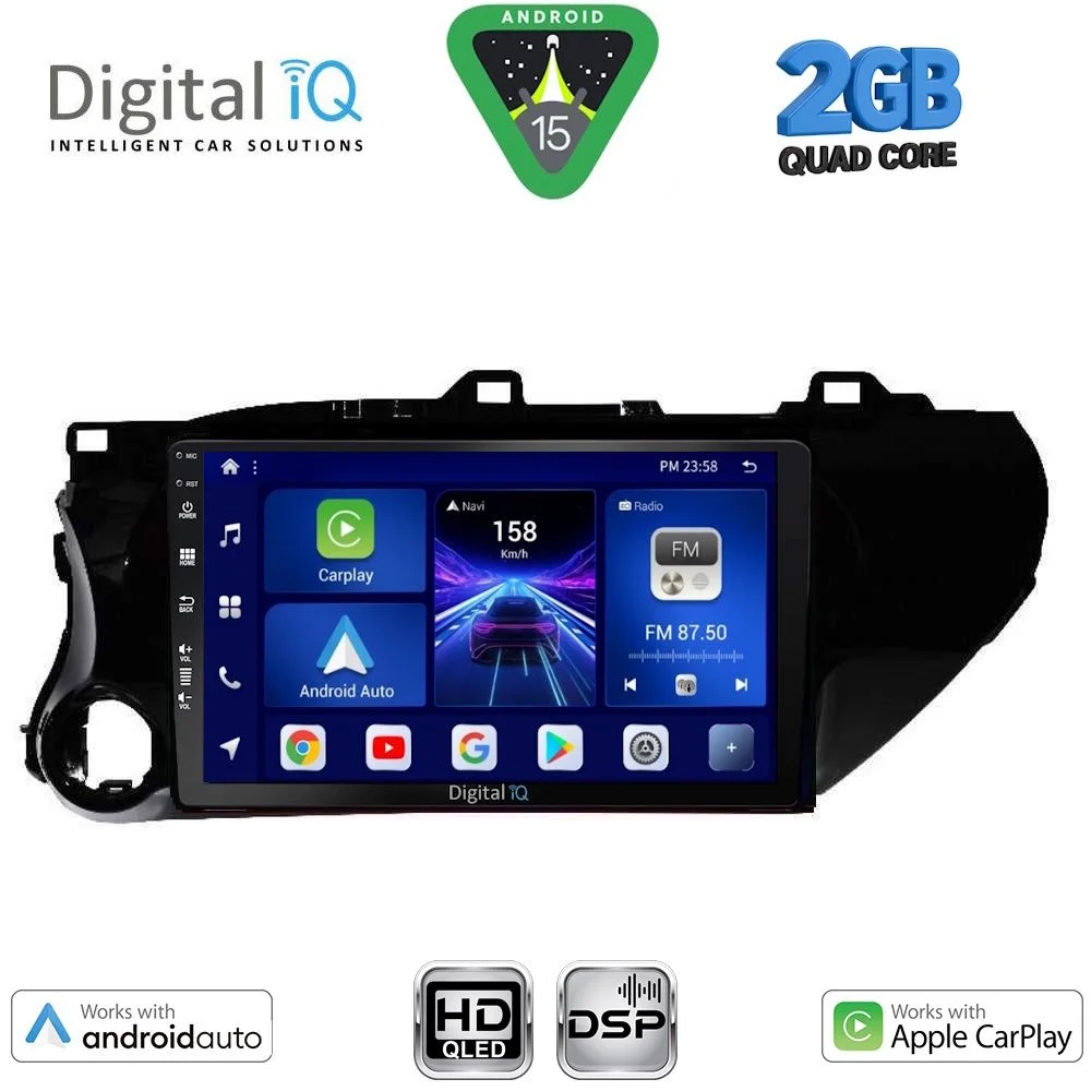Φωτογραφία προϊόντος: DIGITAL IQ BXC 3721_CPAA (10inc) MULTIMEDIA TABLET for TOYOTA HILUX mod. 2017-2026