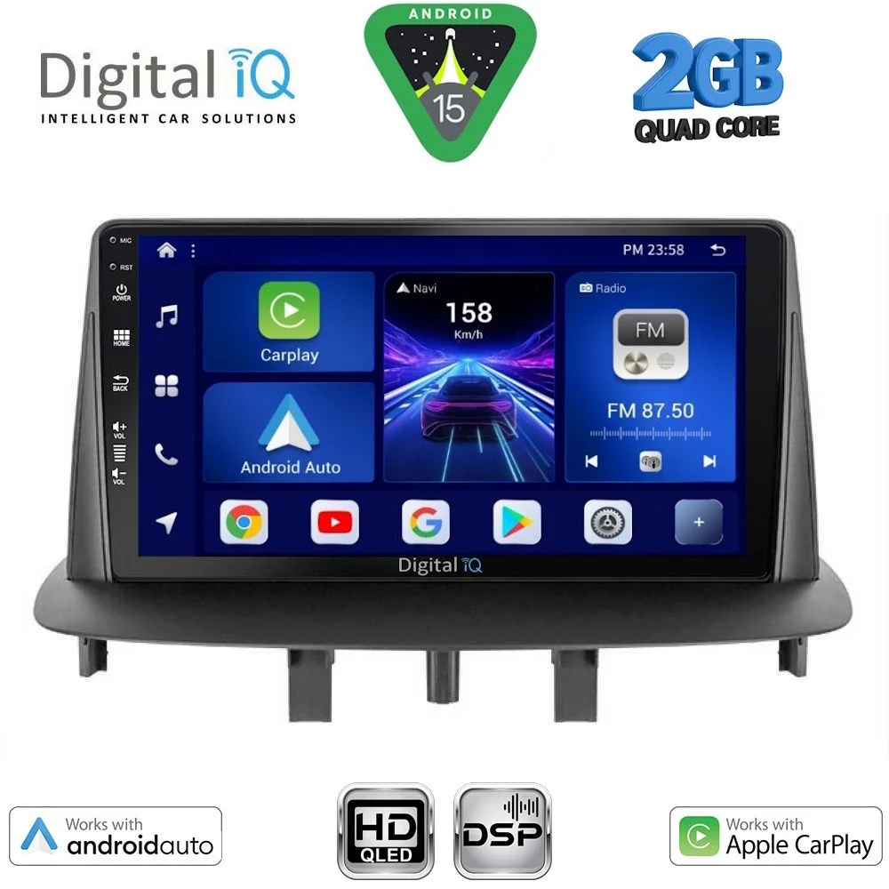 Φωτογραφία προϊόντος: DIGITAL IQ BXC 3556_CPAA (9inc) MULTIMEDIA TABLET for RENAULT MEGANE 3 mod. 2009-2016