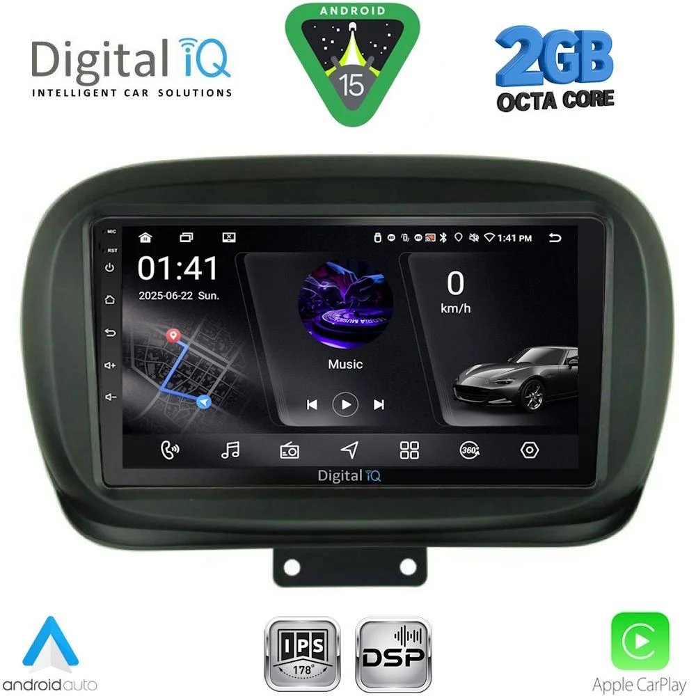 Φωτογραφία προϊόντος: DIGITAL IQ RSF 4134_CPA (9inc) MULTIMEDIA TABLET for FIAT 500Χ mod. 2014-2024