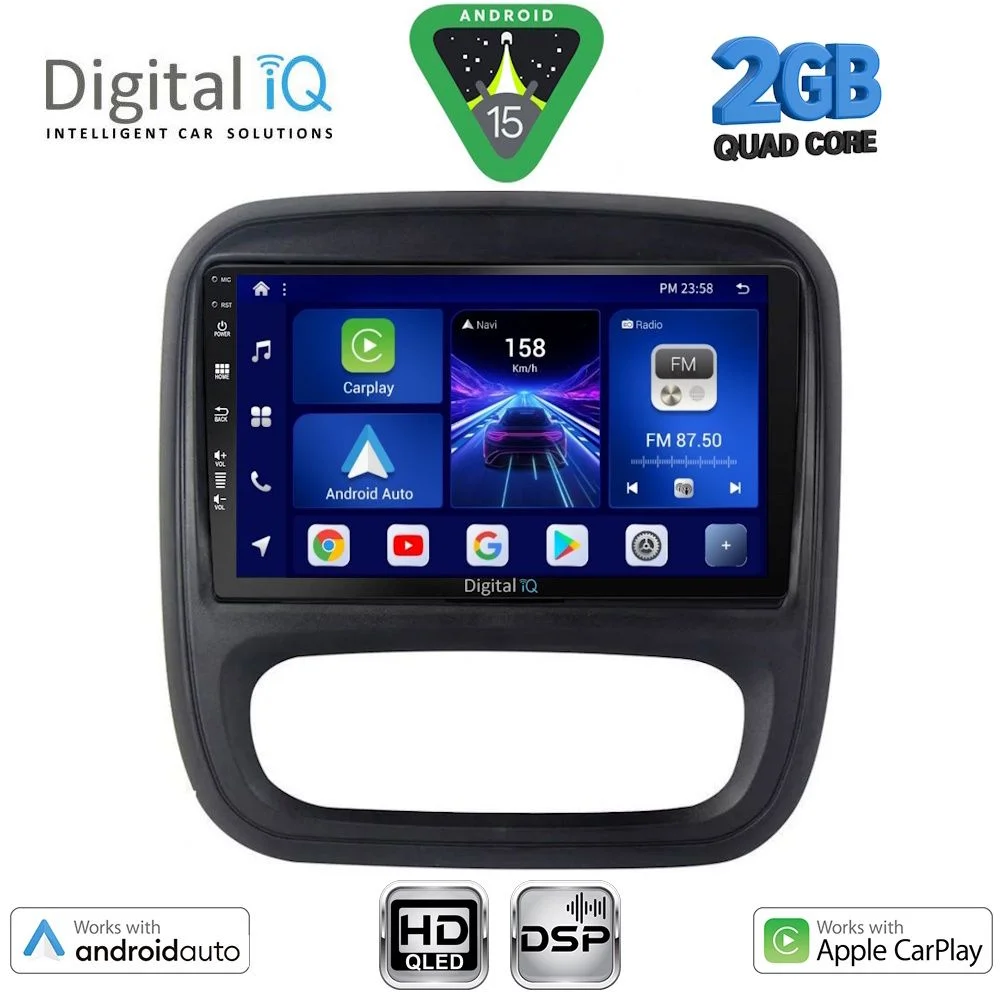 Φωτογραφία προϊόντος: DIGITAL IQ BXC 3499_CPAA (9inc) MULTIMEDIA TABLET for OPEL VIVARO – RENAULT TRAFIC – FIAT TALENDO – NISSAN NV 300 mod. 2014-2020