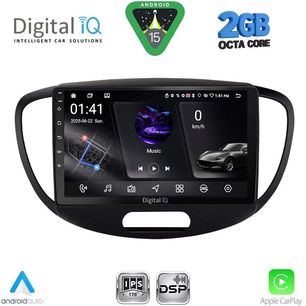 Φωτογραφία προϊόντος: DIGITAL IQ RSF 4223_CPA (9inc) MULTIMEDIA TABLET for HYUNDAI i10 mod. 2008-2013
