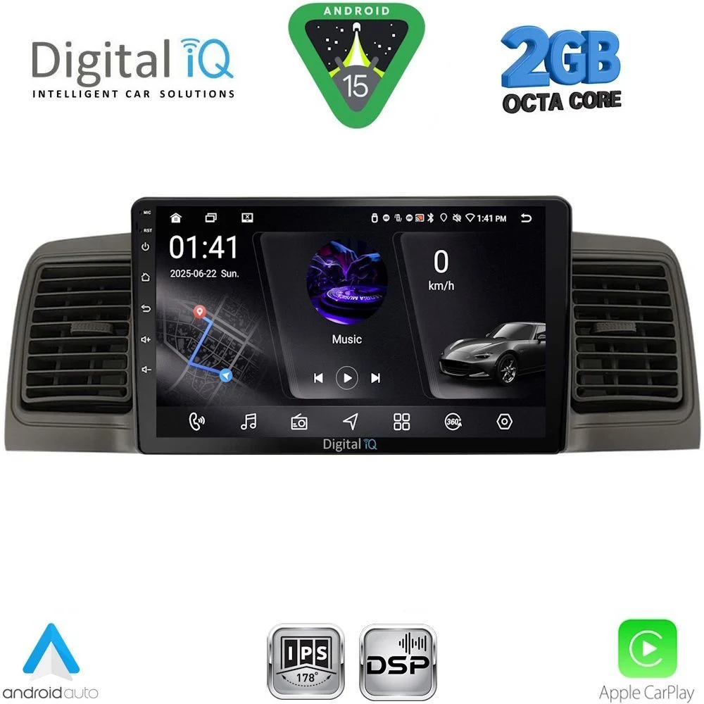 Φωτογραφία προϊόντος: DIGITAL IQ RSF 4712BL_CPA (9inc) MULTIMEDIA TABLET for TOYOTA COROLLA mod. 2001-2006 (BLACK)