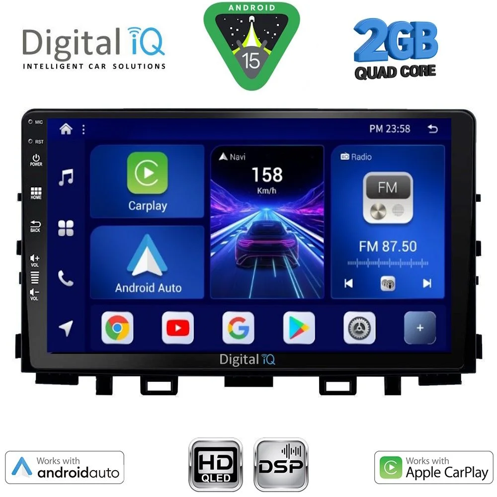 Φωτογραφία προϊόντος: DIGITAL IQ BXC 3316_CPAA (9inc) MULTIMEDIA TABLET for KIA RIO mod. 2018-2026 – STONIC mod. 2017-2026