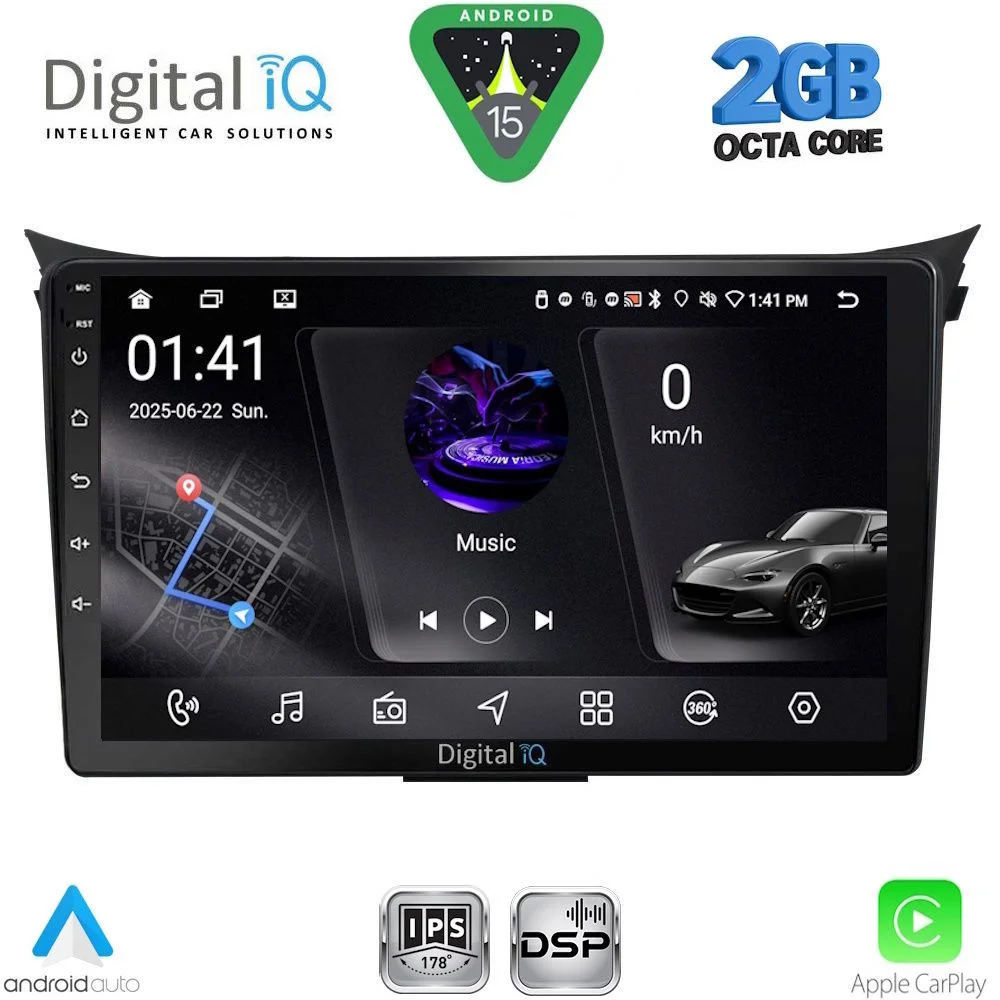 Φωτογραφία προϊόντος: DIGITAL IQ RSF 4232_CPA (9inc) MULTIMEDIA TABLET for HYUNDAI i30 mod. 2012-2017