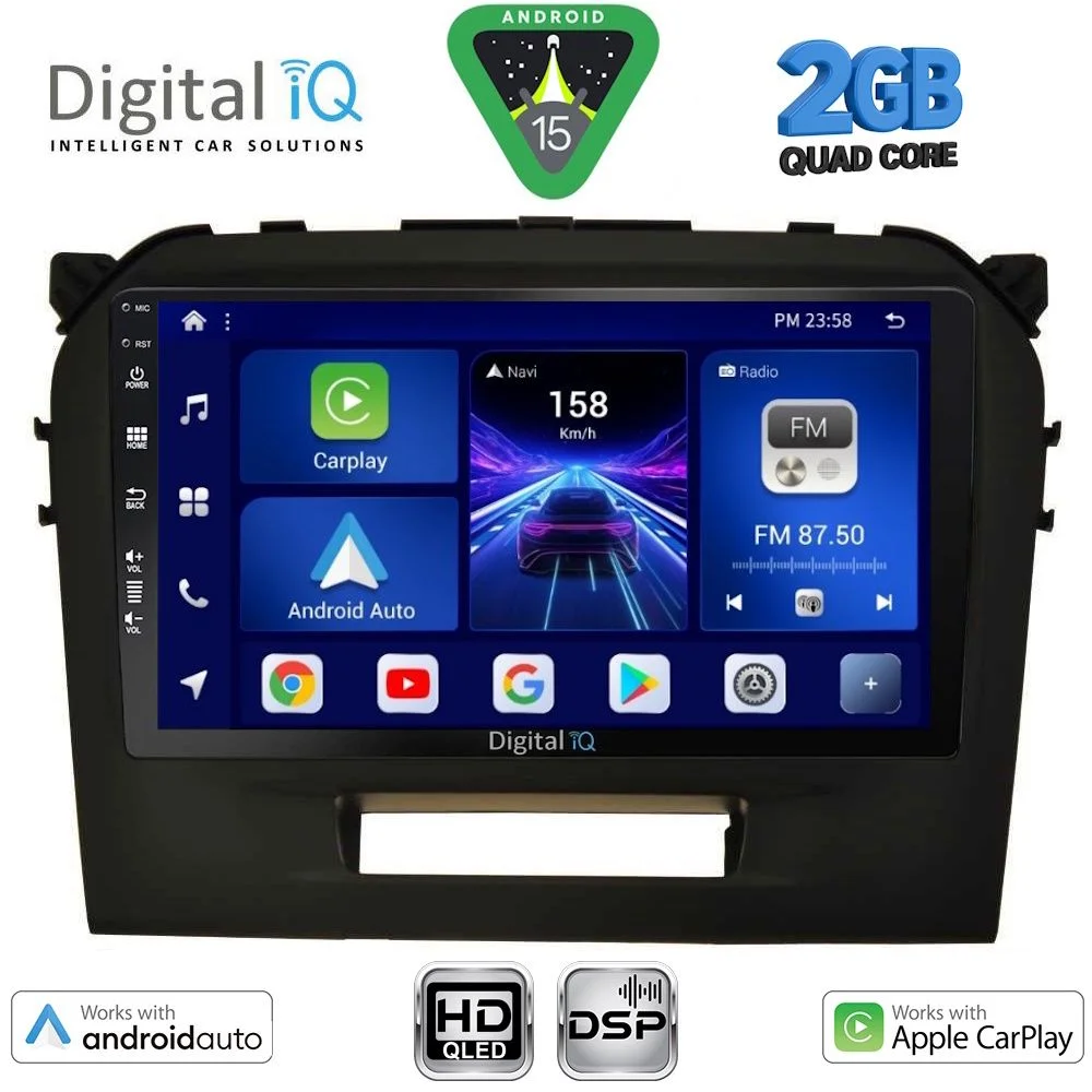 Φωτογραφία προϊόντος: DIGITAL IQ BXC 3697BL_CPAA (9inc) MULTIMEDIA TABLET for SUZUKI VITARA mod. 2016-2025 (BLACK)