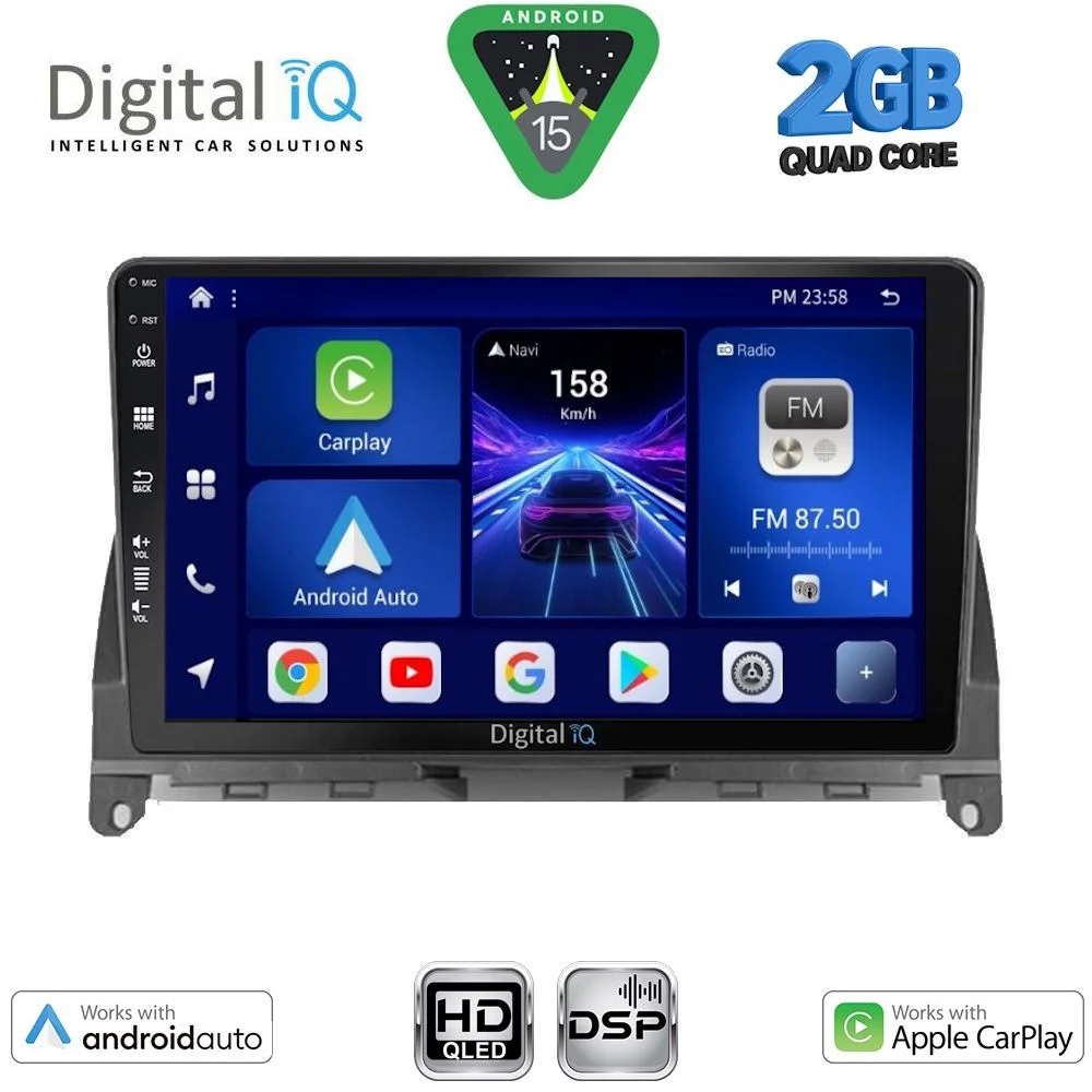 Φωτογραφία προϊόντος: DIGITAL IQ BXC 3405_CPAA (9inc) MULTIMEDIA TABLET for MERCEDES C (W204) mod. 2007-2011
