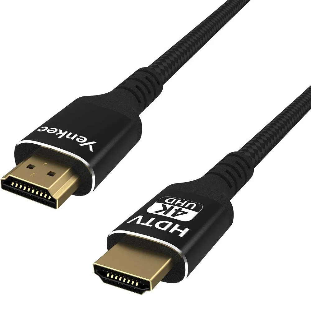 Φωτογραφία προϊόντος: Καλώδιο HDMI Yenkee YCH 115 2.0 4K/60Hz Gold Plated Braided Μαύρο 1.5m