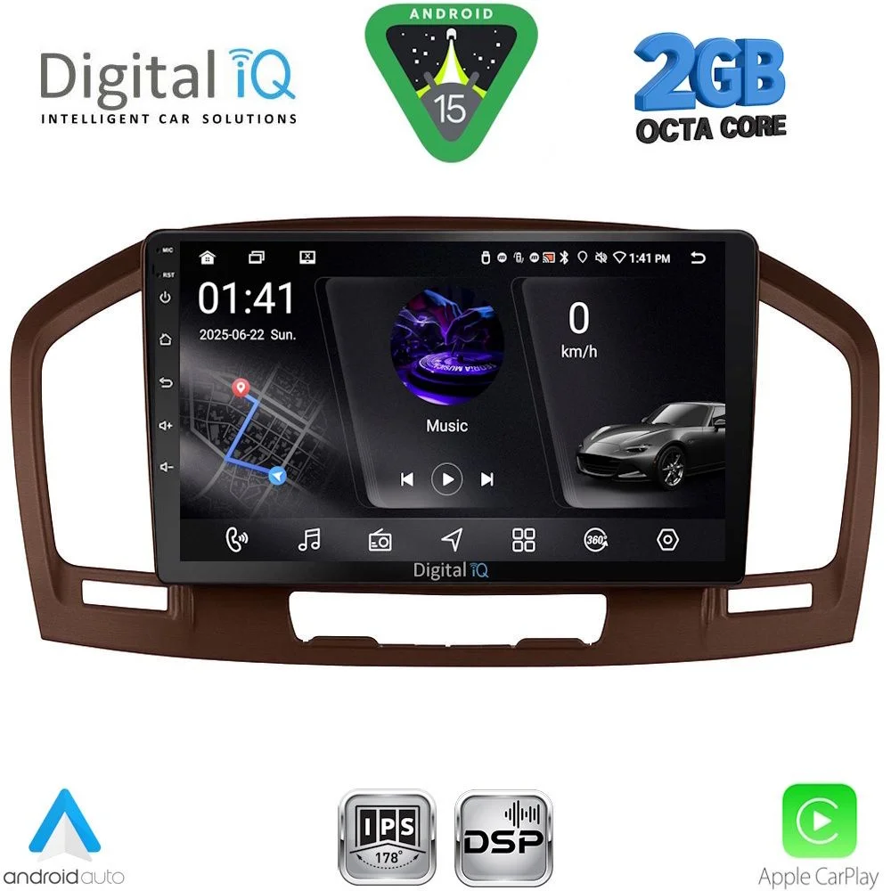 Φωτογραφία προϊόντος: DIGITAL IQ RSF 4491BR_CPA (9inc) MULTIMEDIA TABLET for OPEL INSIGNIA mod. 2008-2013 (BROWN)