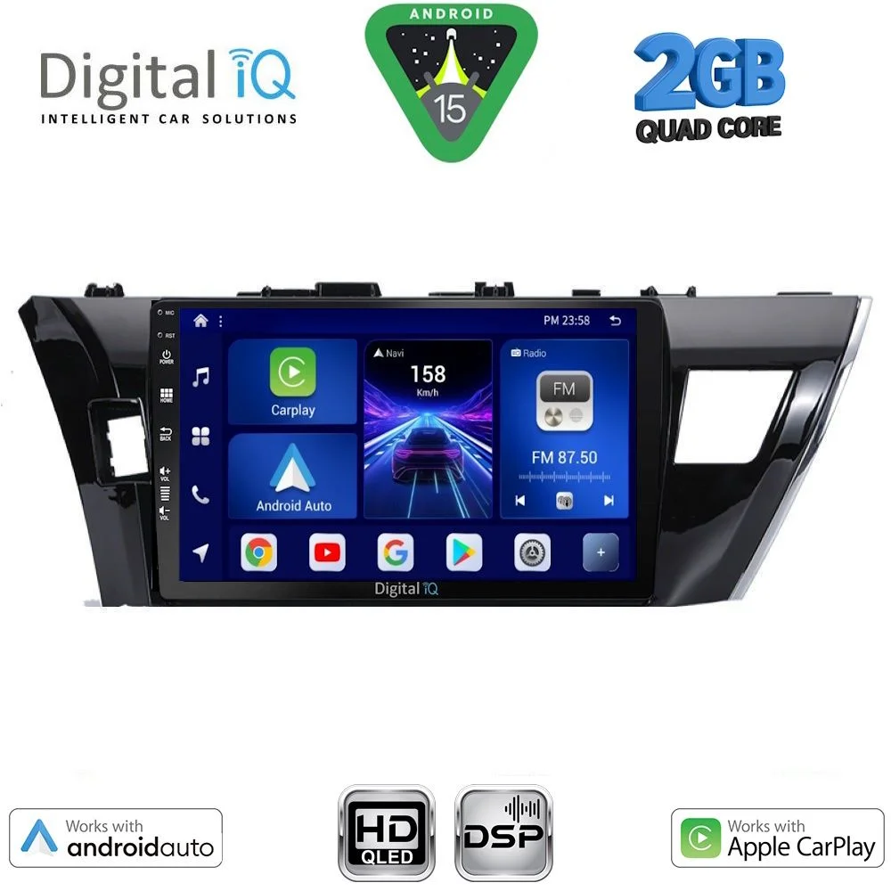 Φωτογραφία προϊόντος: DIGITAL IQ BXC 3714SM_CPAA (10inc) MULTIMEDIA TABLET for TOYOTA COROLLA mod. 2013-2016