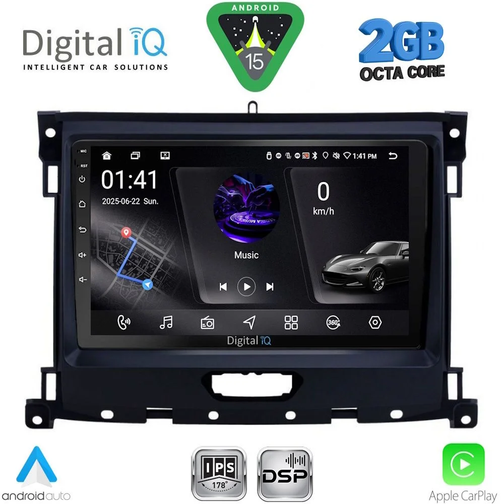 Φωτογραφία προϊόντος: DIGITAL IQ RSF 4173_CPA (9inc) MULTIMEDIA TABLET for FORD RANGER mod. 2018-2023