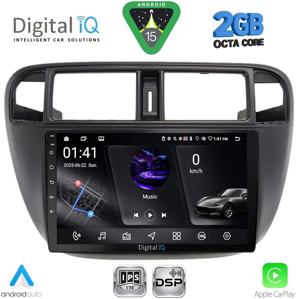 Φωτογραφία προϊόντος: DIGITAL IQ RSF 4186_CPA A/C (9inc) MULTIMEDIA TABLET for HONDA CIVIC mod. 1995-2001