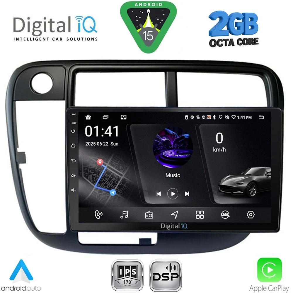Φωτογραφία προϊόντος: DIGITAL IQ RSF 4186_CPA CLIMA (9inc) MULTIMEDIA TABLET for HONDA CIVIC mod. 1995-2001