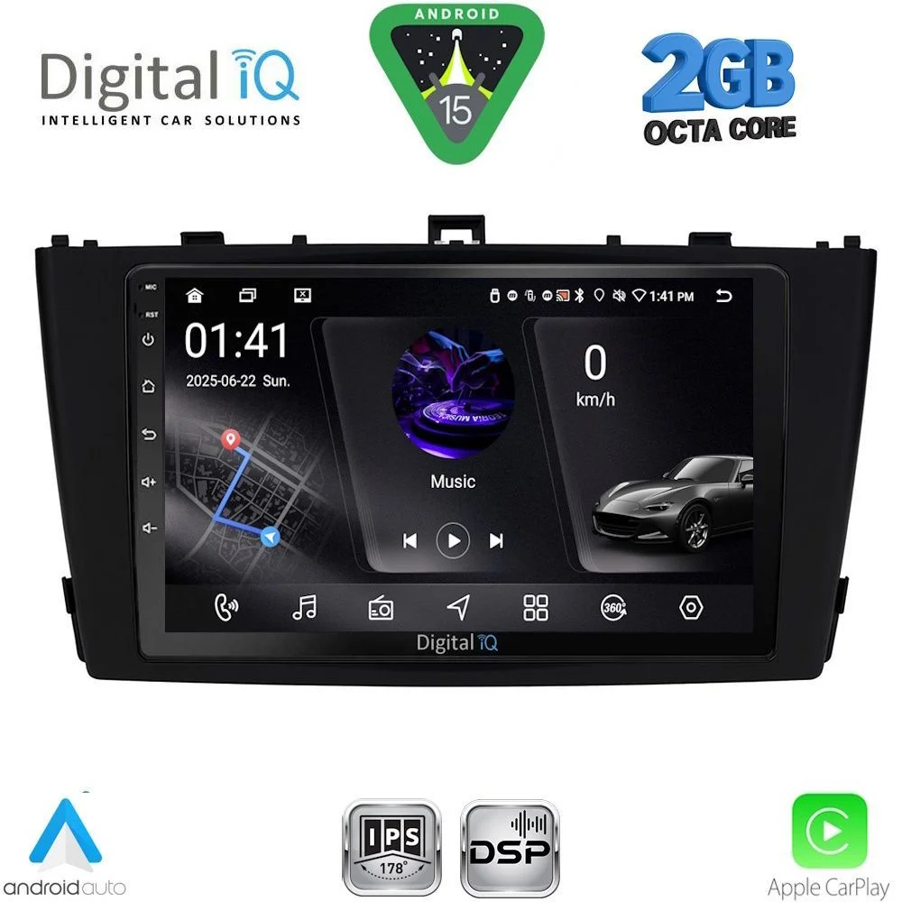 Φωτογραφία προϊόντος: DIGITAL IQ RSF 4705BL_CPA (9inc) MULTIMEDIA TABLET for TOYOTA AVENSIS (T27) mod. 2009-2015 (BLACK)