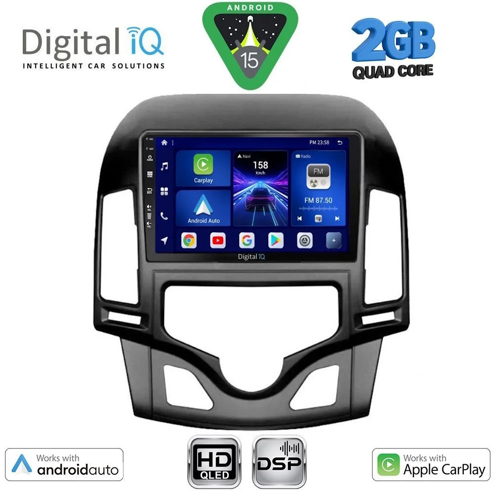 Φωτογραφία προϊόντος: DIGITAL IQ BXC 3231_CPAA CLIMA (9inc) MULTIMEDIA TABLET for HYUNDAI i30 mod. 2007-2012