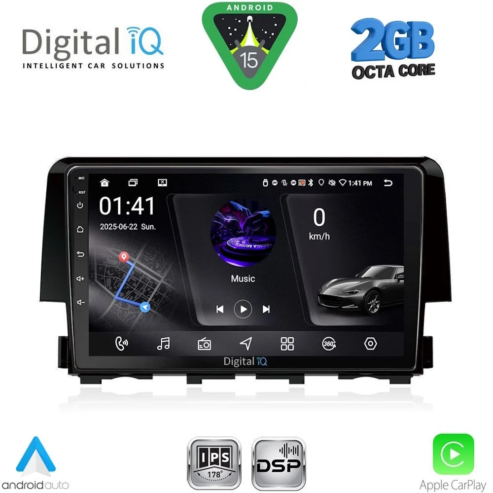 Φωτογραφία προϊόντος: DIGITAL IQ RSF 4191_CPA (9inc) MULTIMEDIA TABLET for HONDA CIVIC mod. 2016-2021