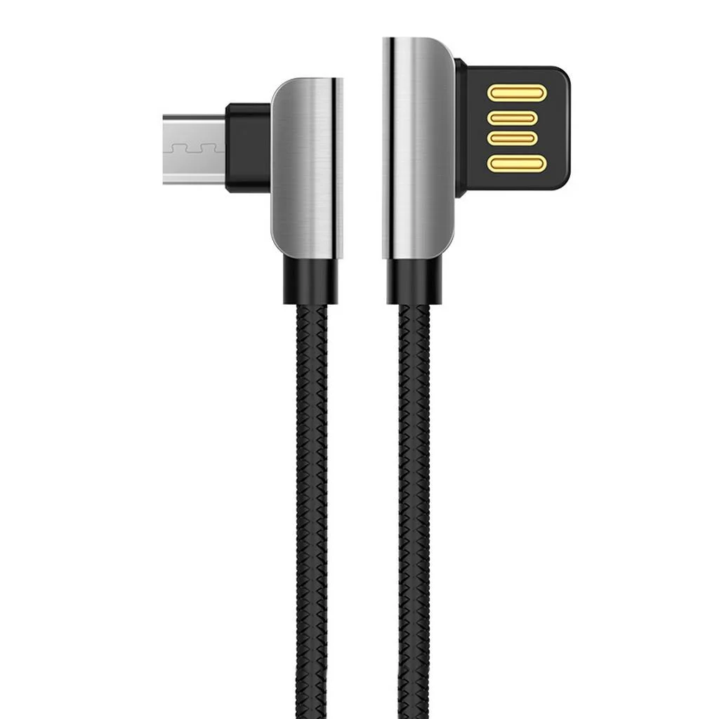 Φωτογραφία προϊόντος: Καλώδιο σύνδεσης Hoco U42 Exquisite Steel USB σε Micro-USB Fast Charging 2.4A Μαύρο 1.2m