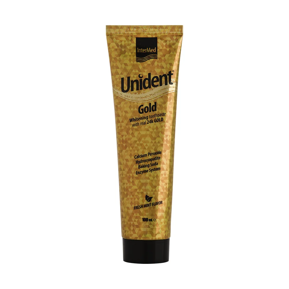 Φωτογραφία προϊόντος: UNIDENT Gold Toothpaste - Λευκαντική οδοντόπαστα (100ml)