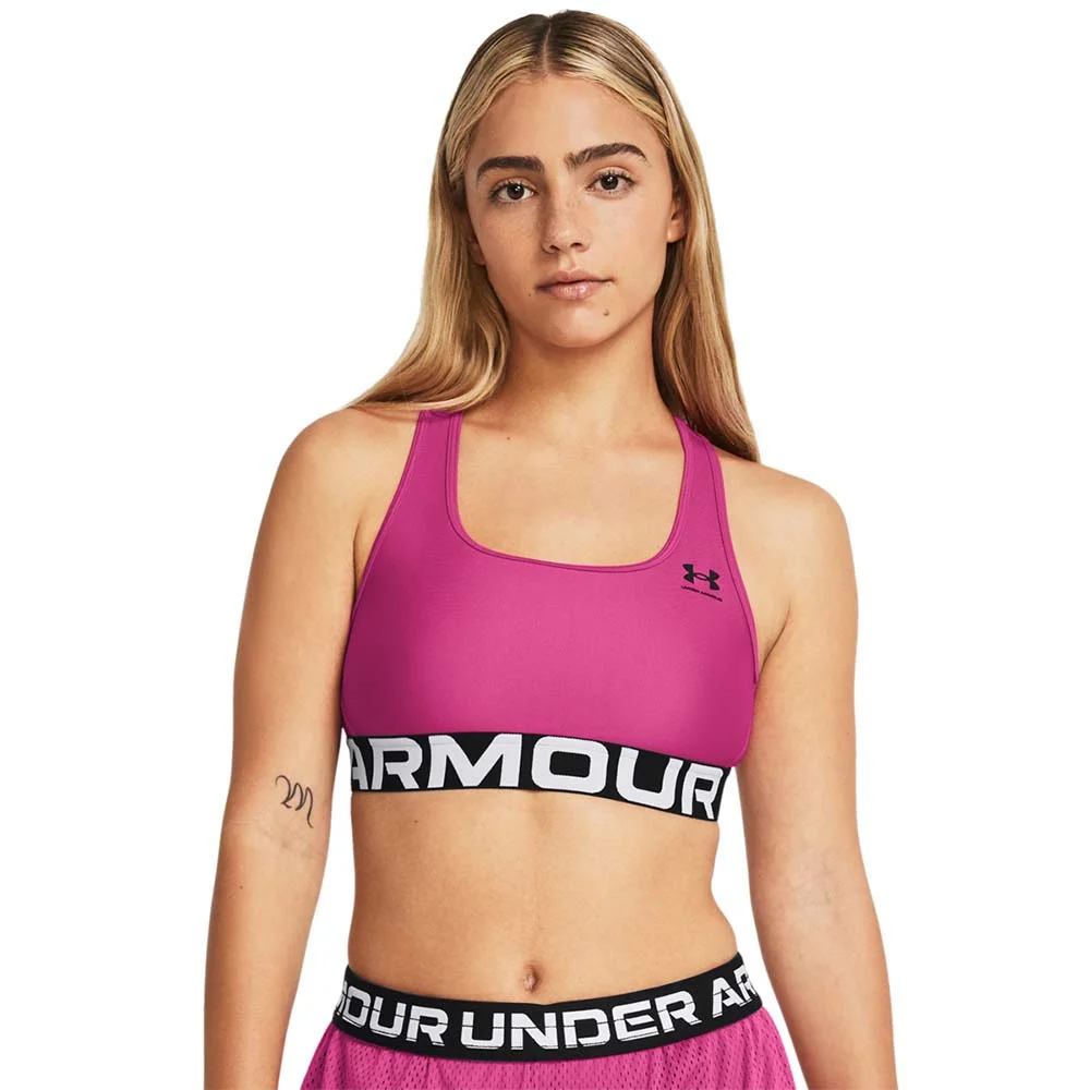 Φωτογραφία προϊόντος: Under Armour Women's HeatGear Authentics Mid Branded Bra Φούξια 1383544-686 (Under Armour)